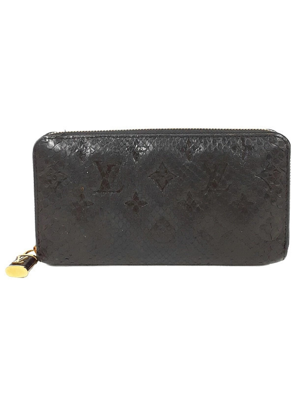 Louis Vuitton Monogram Python Zippy Wallet Round Zipper Long